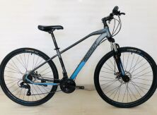 Дорослий спортивний гірський велосипед AZIMUT GEMINI колеса 29 дюймів GFRD / SHIMANO / рама 17"/ сіро-синій