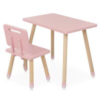 Дитячий стіл зі стільчиком M 4256 Square pink ***
