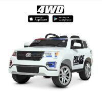 Дитячий двомісний електромобіль Джип Поліція 4WD M 4610EBLR-1 Ford на EVA колесах / шкіряне сидіння**