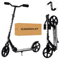 Складаний двоколісний дитячий самокат iTrike SR2-010-10-B-B підлітковий з підніжкою і ременем / Чорний