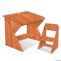 Парта пенал ПУ 003 "Вільха"