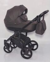 Универсальная детская коляска трансформер 2 в 1 Bellini текстиль коричневая