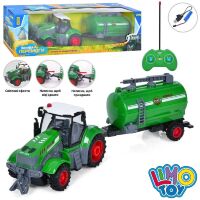 Трактор 20см на р/к з причепом 20см на радіо-керуванні LIMO TOY M 5015 на акумуляторі / світлові ефекти