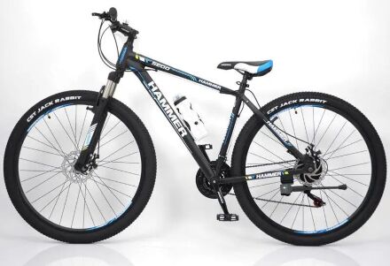 Велосипед гірський спортивний S200 HAMMER колеса 29 дюймів рама алюміній чорно-синій