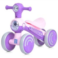 Дитяча каталка толокар M 5729-9 Мотоцикл з музикою та світлом / фіолетовий для дівчинки