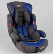 Автокрісло універсальне з бустером JOY NB-8660 група 1/2/3 вага 9 - 36 кг сіро-синє