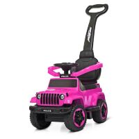 Дитяча каталка толокар штовхач Машинка Bambi 2в1 M 4288-8 з батьківською ручкою / колір рожевий**