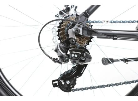 Спортивний Гірський алюмінієвий велосипед 26д Crosser Rally з дисковими гальмами/Shimano Tourney/ чорно-синій