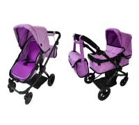 Коляска трансформер для ляльок класична 2в1 CARRELLO MAESTRO 9651B Purple