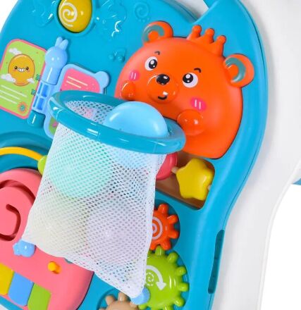 Каталка-Ходунки-Ігровий столик 2в1 з кільцем, піаніно, світлові та звукові ефекти Зелені 962-964-965