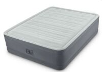 Надувний велюровий матрац-ліжко Intex 64906 з вбудованим електронасосом