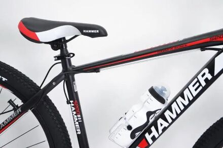 Велосипед гірський спортивний S200 HAMMER колеса 29 дюймів рама алюміній чорно-червоний