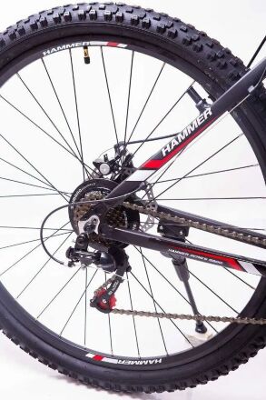 Велосипед гірський спортивний S200 HAMMER колеса 29 дюймів рама алюміній чорно-червоний