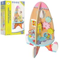 Дерев'яна іграшка Гра Логіка MD 1053 ракета лабіринт на проволоці рахунки тріскачка**