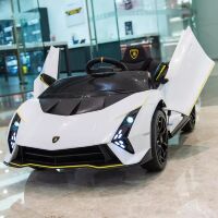 Дитячий електромобіль одномісний Машина Спорткар Lamborghini Autentica M 5100EBLR-1 шкіряне сидіння, білий