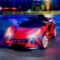 Дитячий одномісний електромобіль M 5813EBLR-3 Спорткар 4 мотори, шкіряне сидіння, MP3, світло, червоний