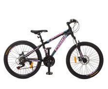 Велосипед спортивний PROFI 24 дюймів G24OPTIMAL A24.2 чорний(мат)-рожевий**