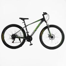 Спортивний алюмінієвий велосипед 29 дюймів Corso "AMG" MG-29351 Shimano 21 швидкість чорно-зелений