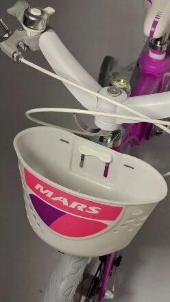 Дитячий двоколісний велосипед 18д MARS-1 з кошиком і доповнений.колесами Магнієва рама та диски Для дівчинки