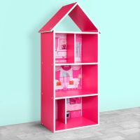 Будиночок-стелаж-полиця для іграшок і книг H 2020-2-1 Барбі малиновий**