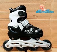 Дитячі ролики Profi A1003 S Розмір 30-33 Чорно-Білий