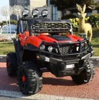 Дитячий двомісний електромобіль Джип 4WD M 4620EBLR-3 зі шкіряним сидінням та MP3, червоний
