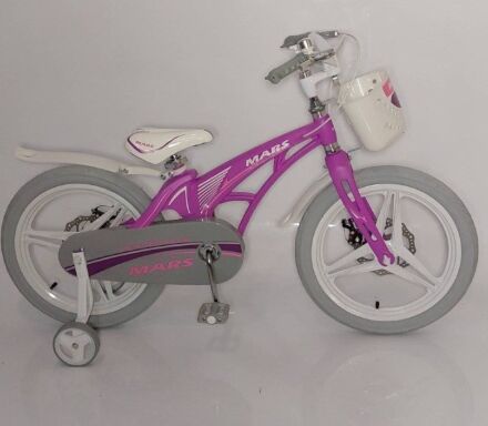 Дитячий двоколісний велосипед 20 дюймів MARS-1 з кошиком Магнієва рама та диски Для дівчинки Рожевий