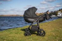 Універсальна всесезонна дитяча коляска 2в1 "Discovery" з сумкою дощовиком і сіткою / жовта