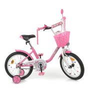 Дитячий двоколісний велосипед PROFI Y1681-1 Ballerina з кошиком / колеса 16д / рожевий**