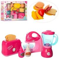 Набір побутової техніки QF26138P-4 (6шт) міксер,блендер,хлібопіч