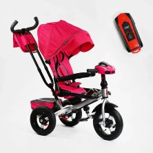 Триколісний велосипед-коляска Best Trike 6088 F-307-19 з поворотним сидінням і складаним кермом +ФАРА / червоний