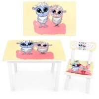 Дитячий стіл зі стільчиком Bambi BSM2K-02 Овечка**