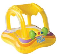 Надувний круг пліт для плавання з навісом та спинкою вініловий 56581