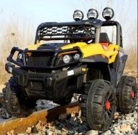 Дитячий двомісний електромобіль Джип 4WD M 4620EBLR-7 зі шкіряним сидінням та MP3, помаранчевий