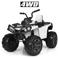 Дитячий електро квадроцикл електромобіль для підлітків 4WD BAMBI M 3999EBLR-1 білий, з пультом управління