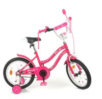 Дитячий двоколісний велосипед колеса 16 дюймів Profi Y1692 Star сталева рама з дзвінком / малиновий **