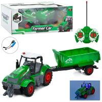 Трактор 19см на р/к з причепом на радіо-керуванні XS006-2A-2B на акумуляторі / світло / 2 види