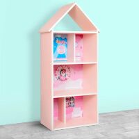 Будиночок-стелаж-полиця для іграшок і книг H 2020-4-1 рожевий Єдиноріг
