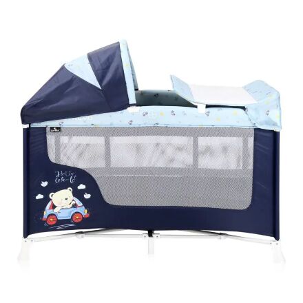 Манеж-ліжко ігровий Lorelli San Remo 2L Plus Blue Bear синій