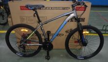 Велосипед спортивний гірський Crosser Scorpio 26 колеса 26 дюймів рама алюміній 17" чорно-синій