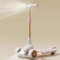 Дитячий триколісний самокат Maraton Lambo з ліхтариком, платформа світиться, музика, чорний