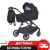 Коляска універсальна з люлькою та прогулянковим блоком 2в1 EL CAMINO ME 1126 GENESIS Jet Black чорна