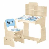 Дитяча регульована парта зі стільчиком растишка Bambi W2071-109-1(UA)(EN) / "Кішка" Дуб Сонома**