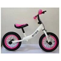 Дитячий велобіг біговел PROFI KIDS 12 дюймів HUMG1210A-1 сталева рама/на надувних колесах/рожевий