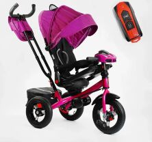 Триколісний велосипед-коляска Best Trike 6088 F-508-96 з поворотним сидінням і складаним кермом +ФАРА/рожевий