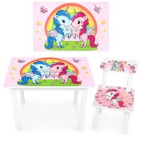 Дитячий стіл зі стільчиком Bambi BSM2K-04 Єдинороги**