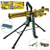 Дитячий автомат-бластер з прицілом M610-1 на м'яких кулях із присосками 30шт / працює від акумулятора