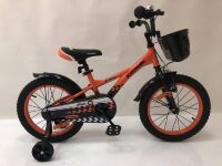 Дитячий двоколісний велосипед Kawasaki-Ninja K1620 16 дюймів з додатковими колесами, кошиком, синій