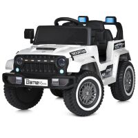 Дитячий двомісний електромобіль Джип M 5109EBLR-1 м'яке сидіння, колеса ЄВА, музика, світло, білий