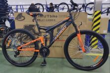 Велосипед спортивний гірський Crosser Solo колеса 29 дюймів рама алюміній сіро-блакитний